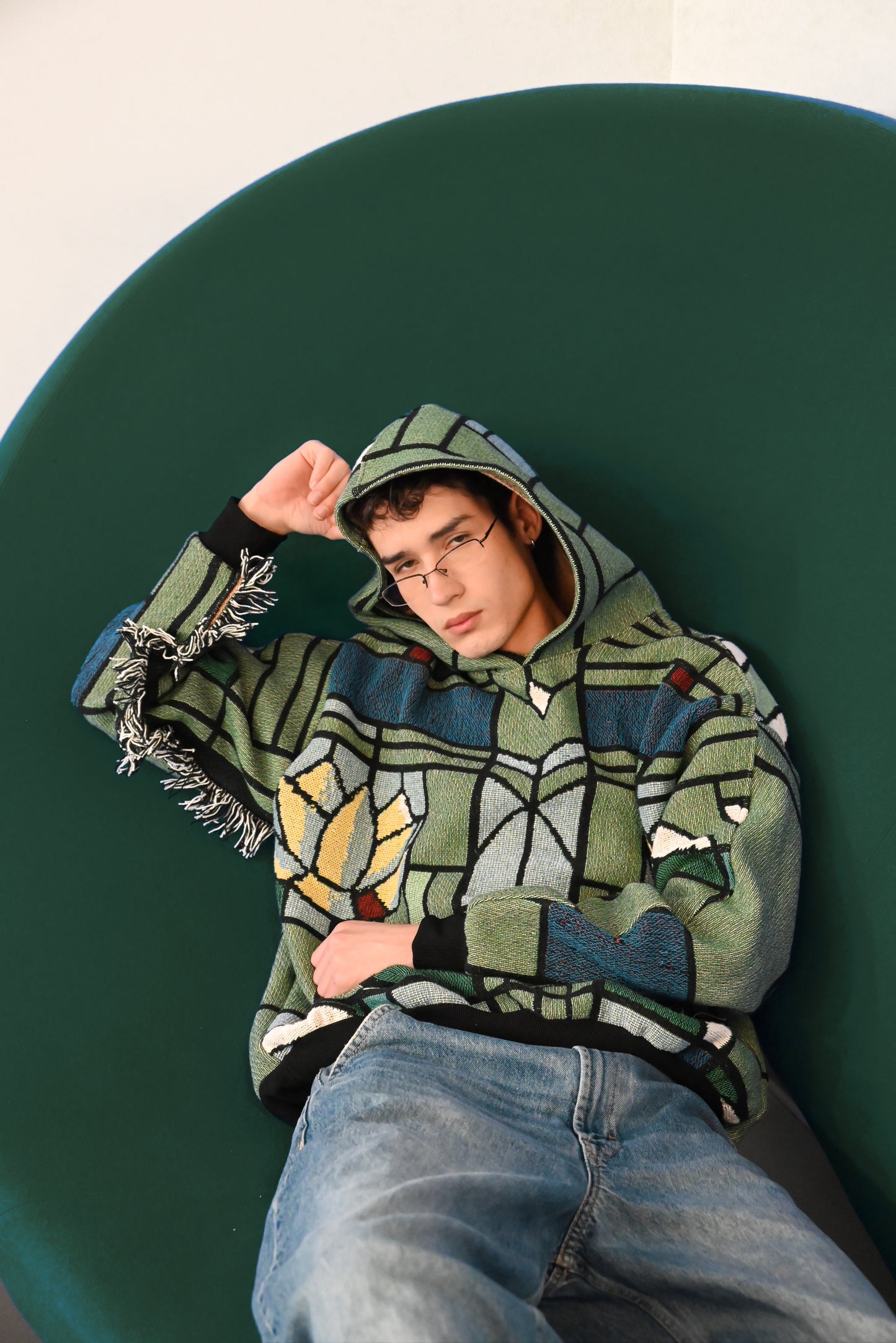 Frank Lloyd Wright Tapestry Hoodie SIZE L