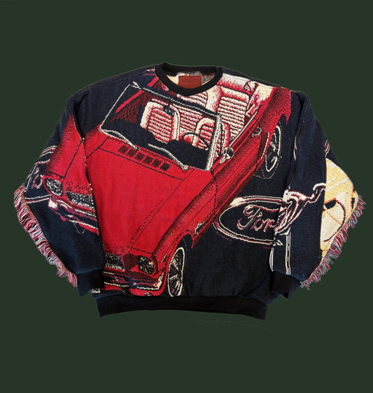 Mustang Tapestry Sweatshirt SIZE L