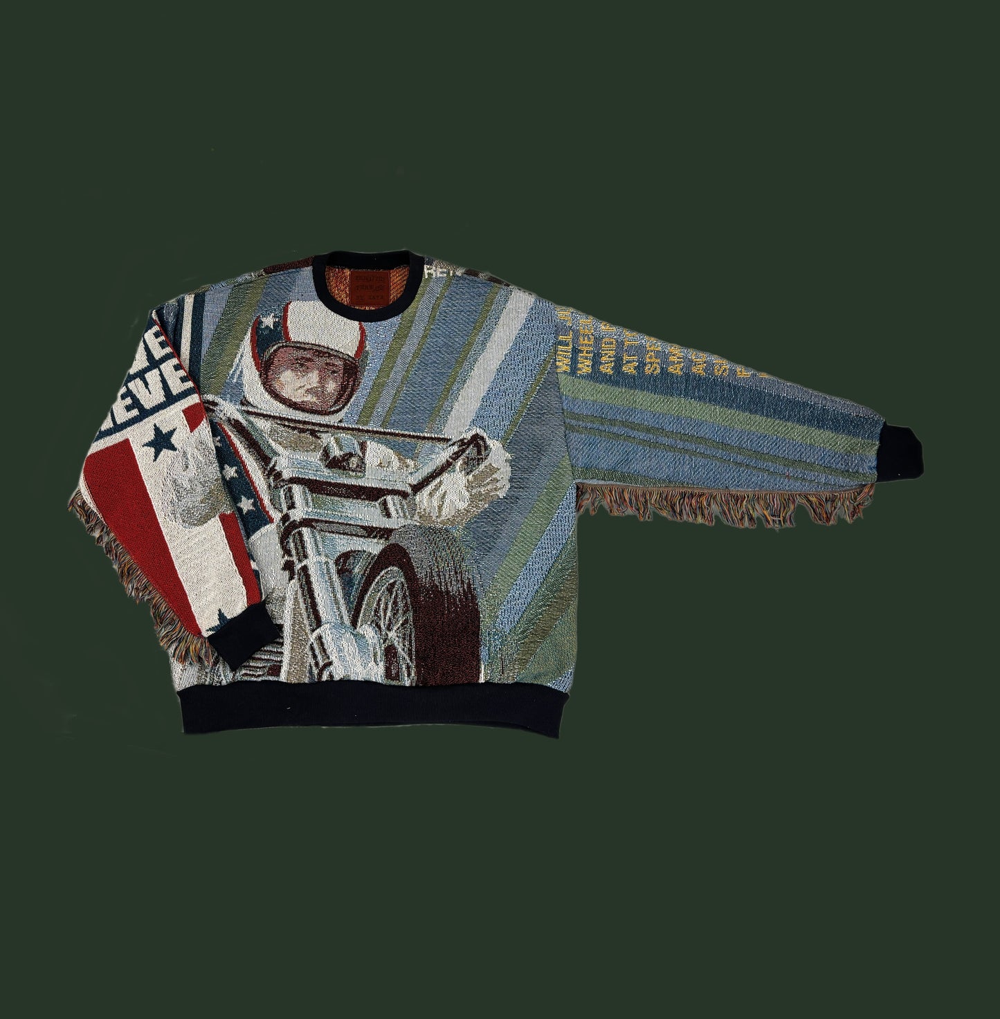 Evel Knievel Tapestry Sweatshirt SIZE L