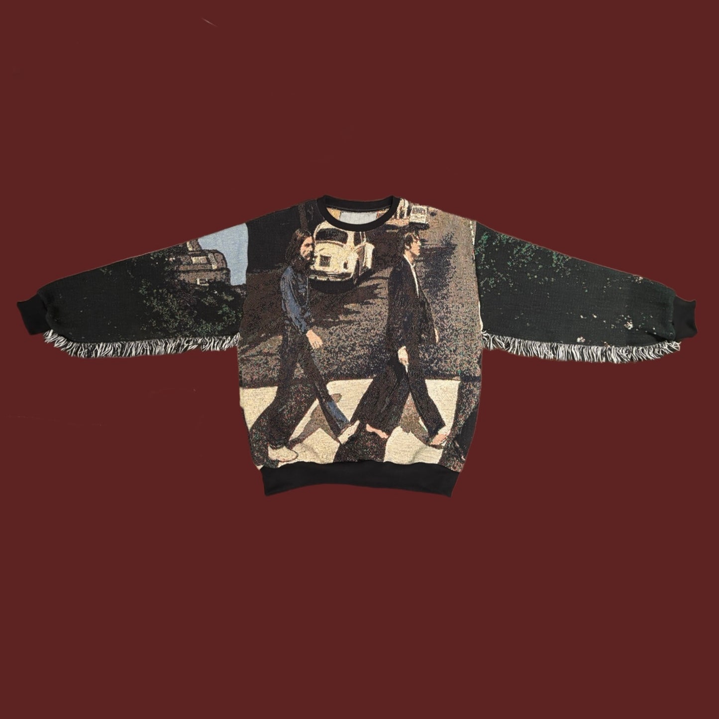 Abbey Road Tapestry Sweatshirt FRINGE (SIZE L)