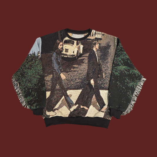 Abbey Road Tapestry Sweatshirt FRINGE (SIZE L)