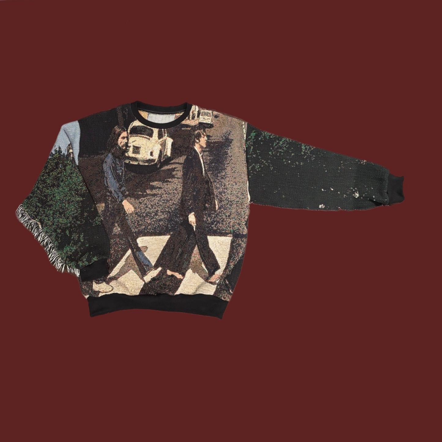 Abbey Road Tapestry Sweatshirt FRINGE (SIZE L)