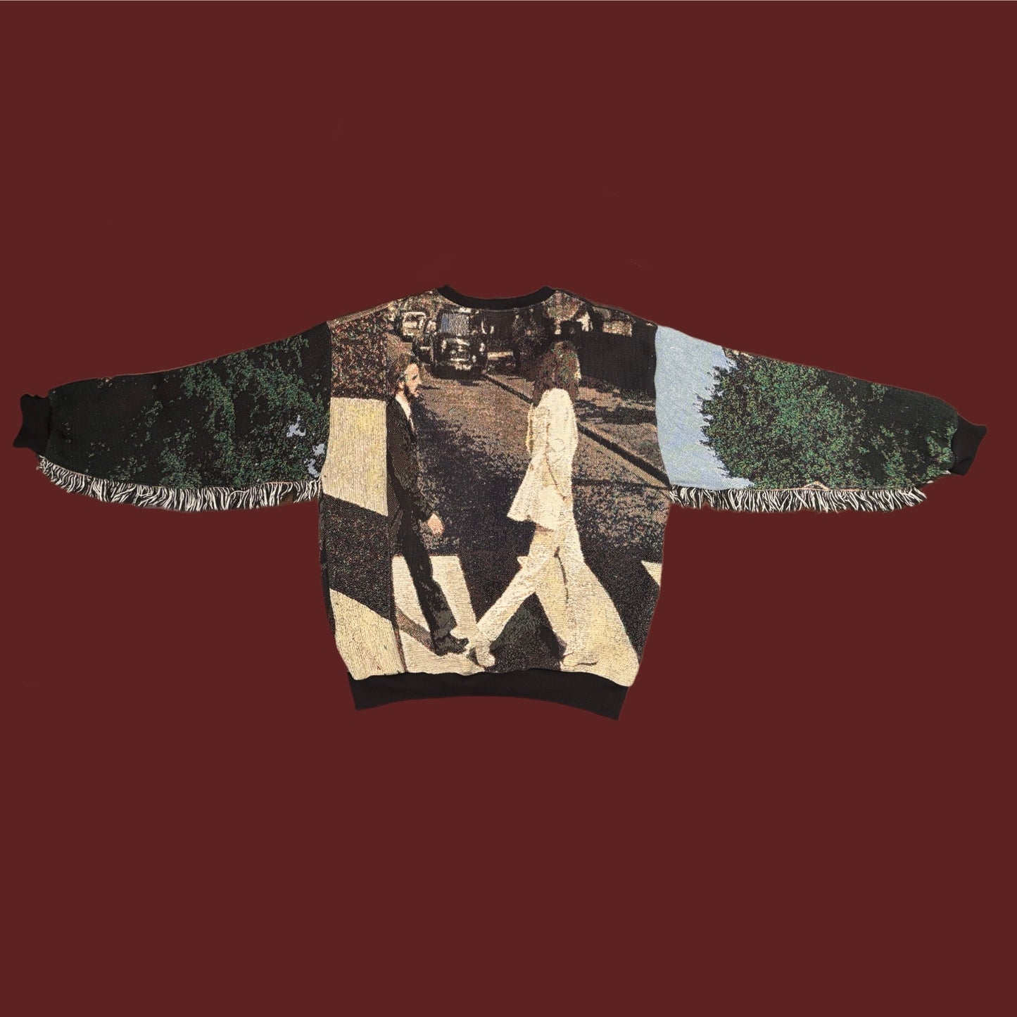 Abbey Road Tapestry Sweatshirt FRINGE (SIZE L)