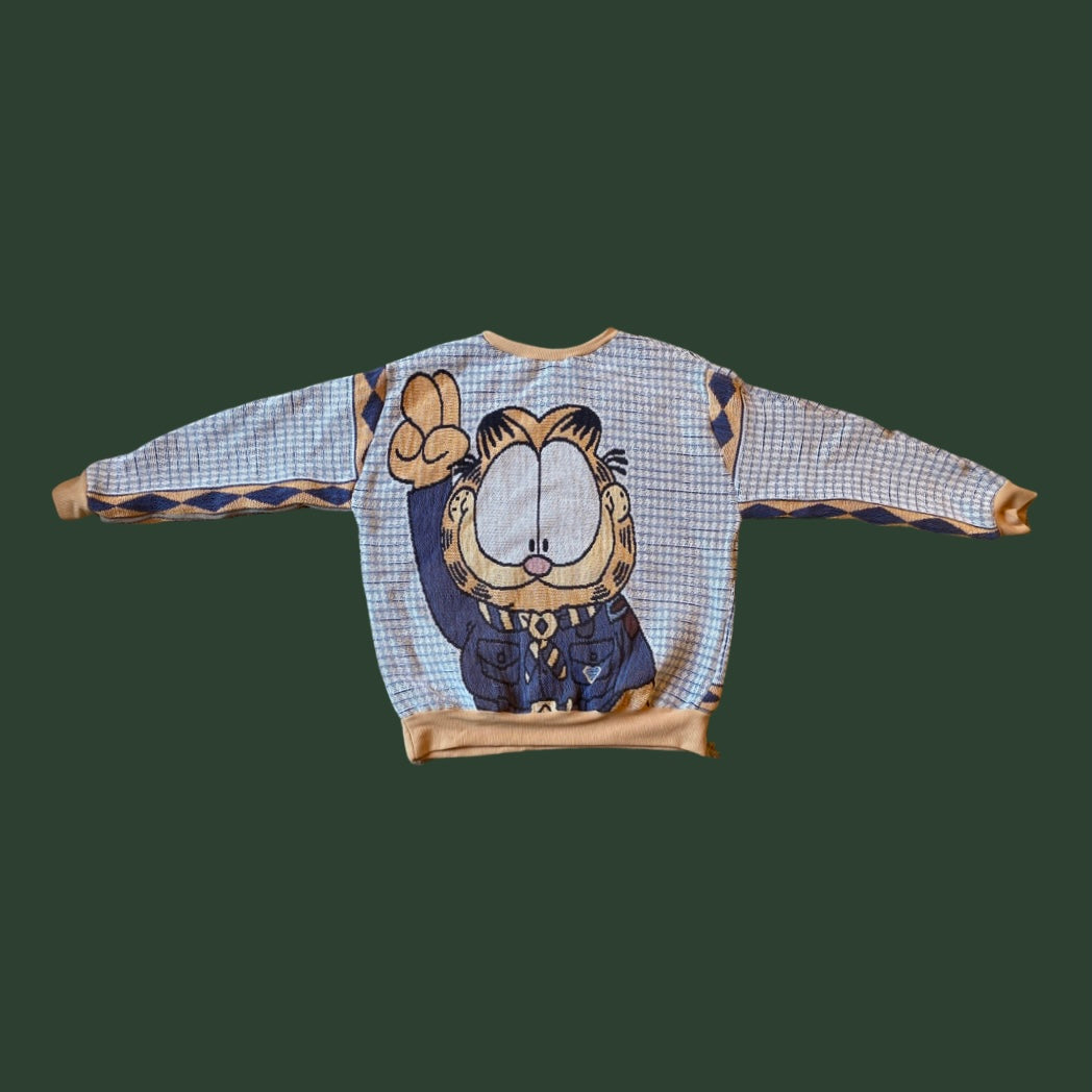 Garfield Tapestry Sweatshirt (no fringe) SIZE LARGE