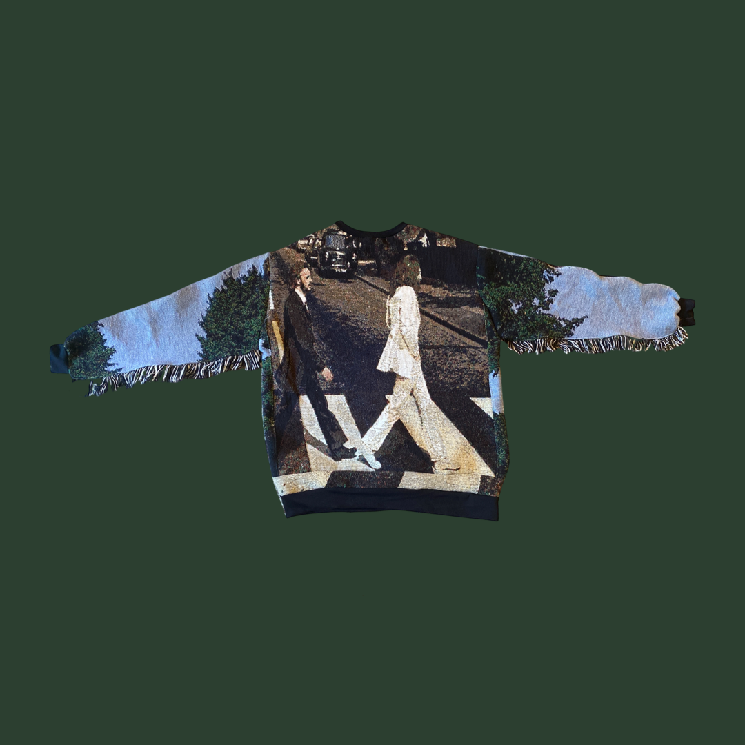 Beatles Tapestry Sweatshirt (with fringe) CUSTOM SIZING