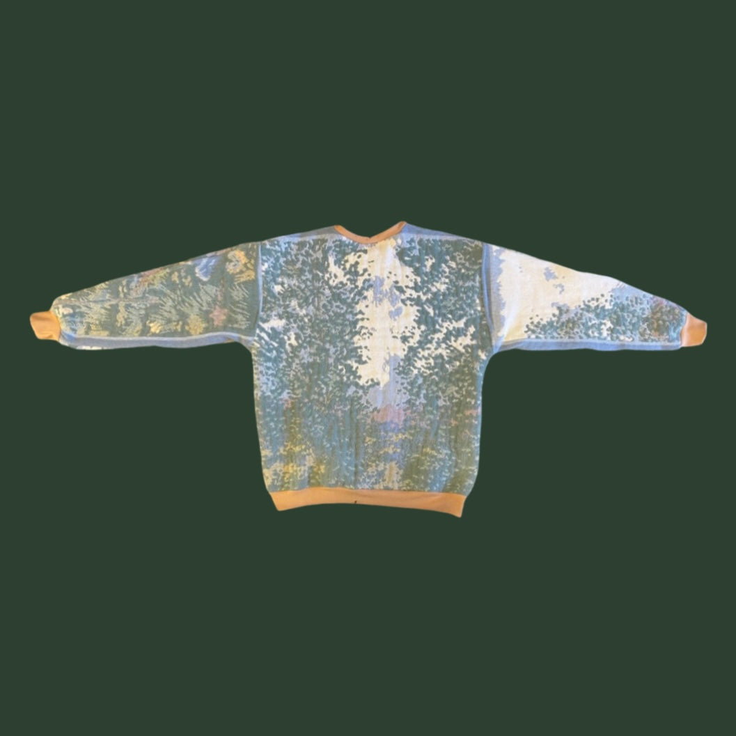 Sunflower Field Tapestry Sweatshirt SIZE M