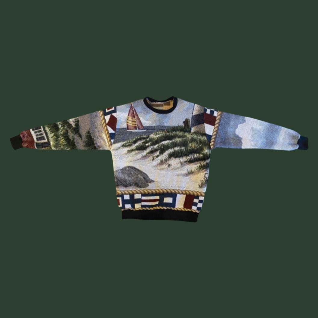 Sailing Tapestry Sweatshirt SIZE M