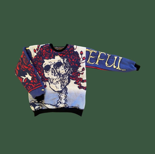 Skull Grateful Dead Tapestry Sweatshirt SIZE M/L