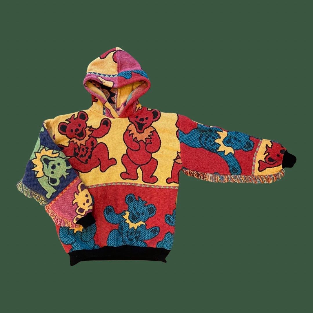 Dancing Bear Tapestry Hoodie SIZE M/L