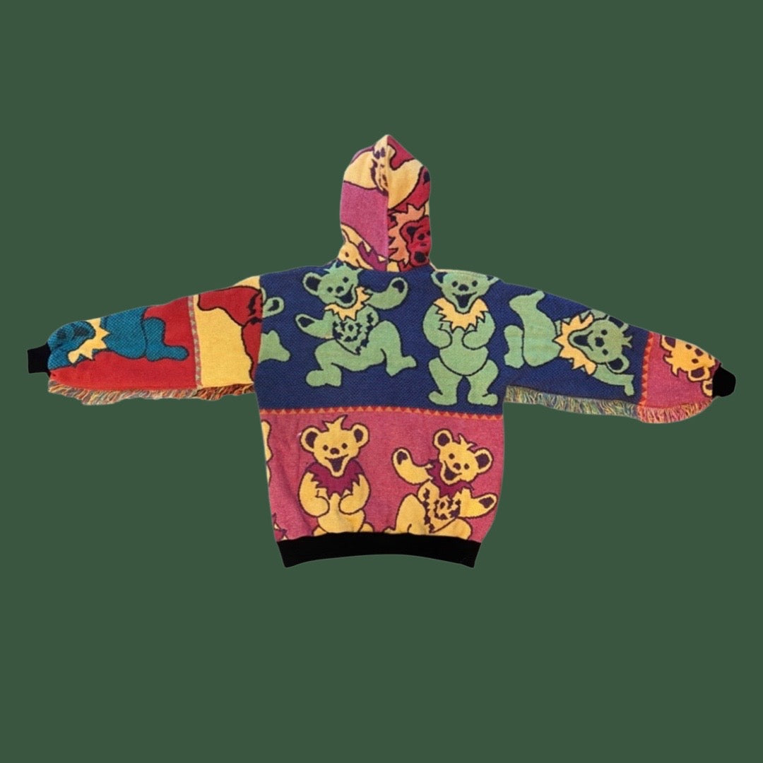 Dancing Bear Tapestry Hoodie SIZE M/L