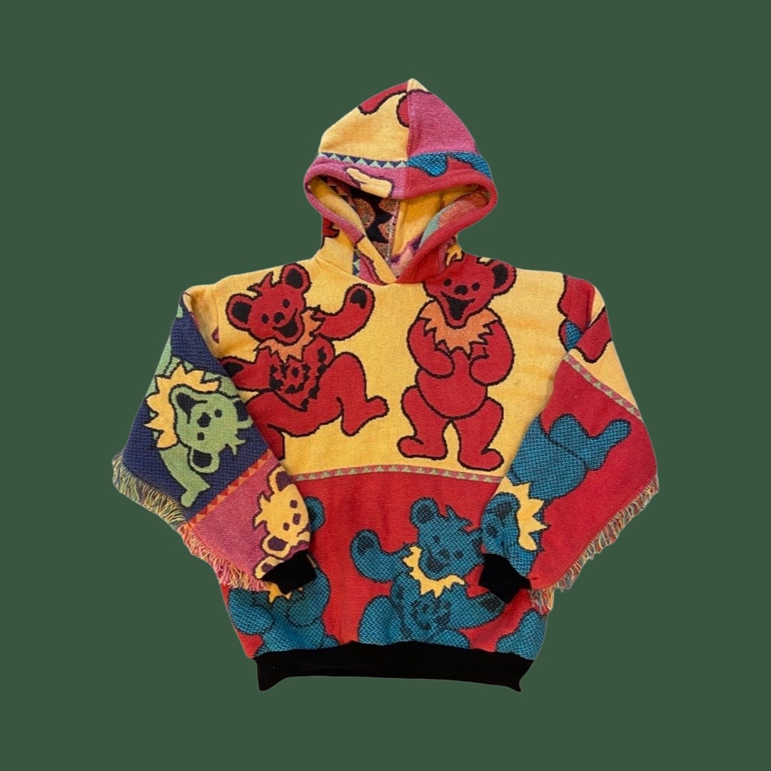 Dancing Bear Tapestry Hoodie SIZE M/L