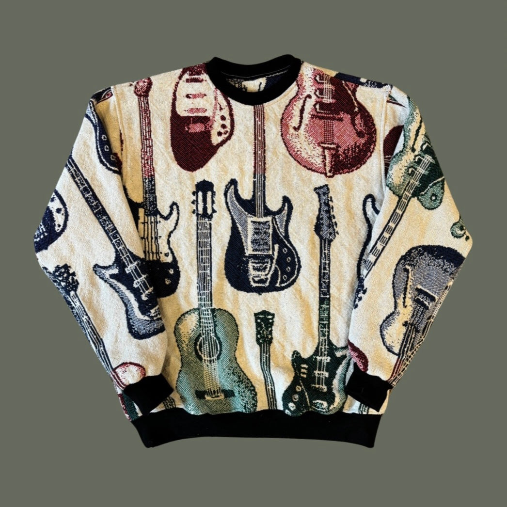 Guitar Tapestry Sweatshirt Size L