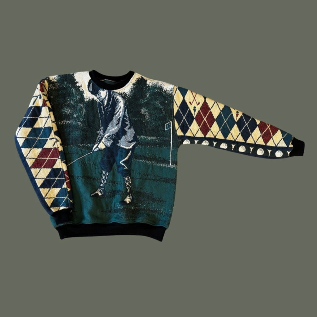 Golf Tapestry Sweatshirt Size L