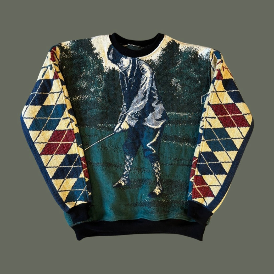 Golf Tapestry Sweatshirt Size L