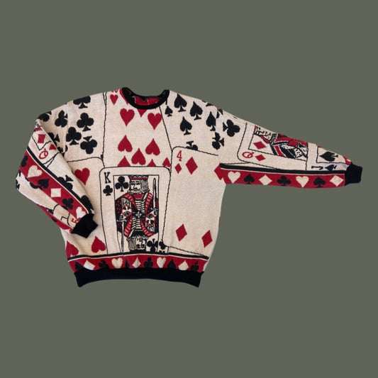 Playing Cards Tapestry Sweatshirt Size L
