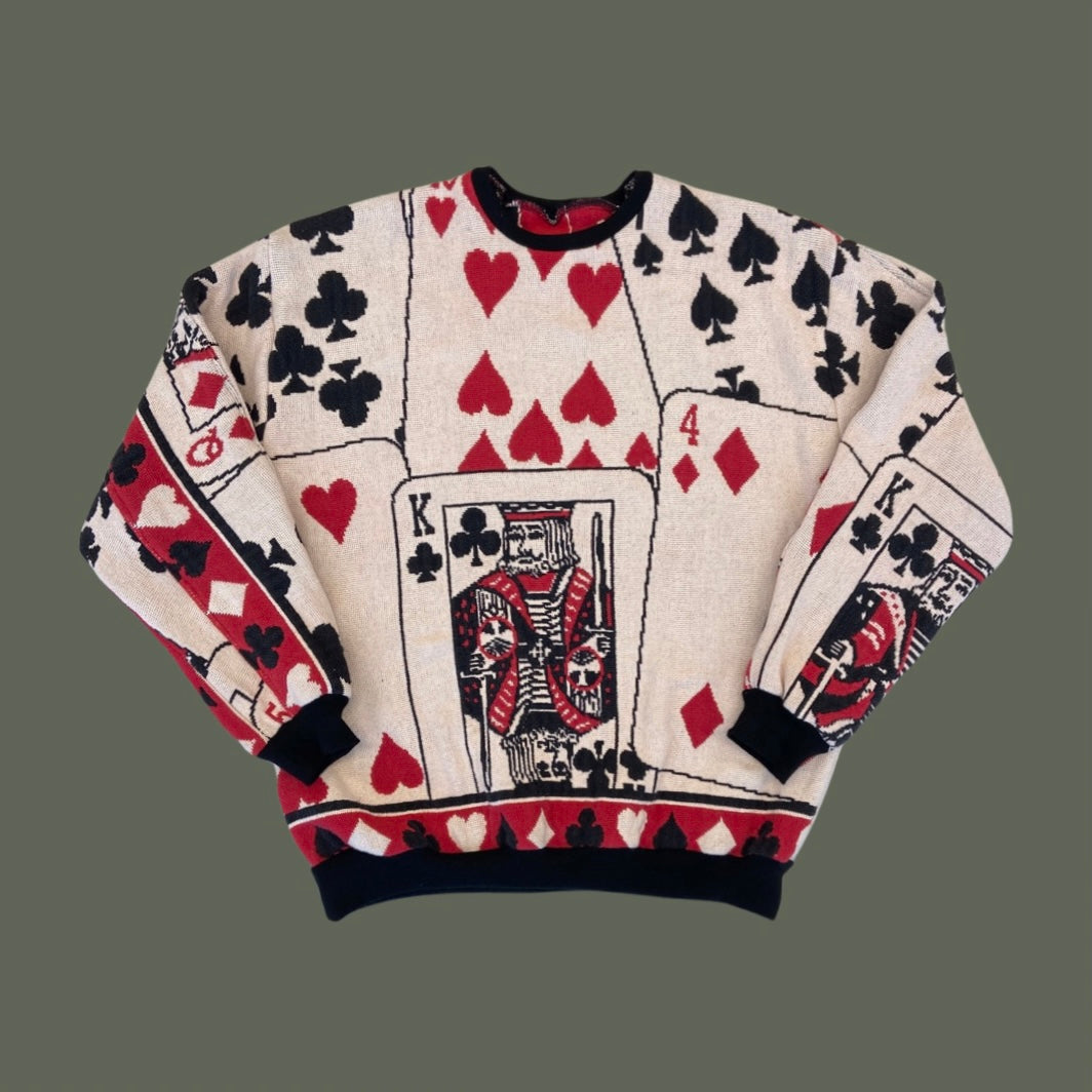 Playing Cards Tapestry Sweatshirt Size L