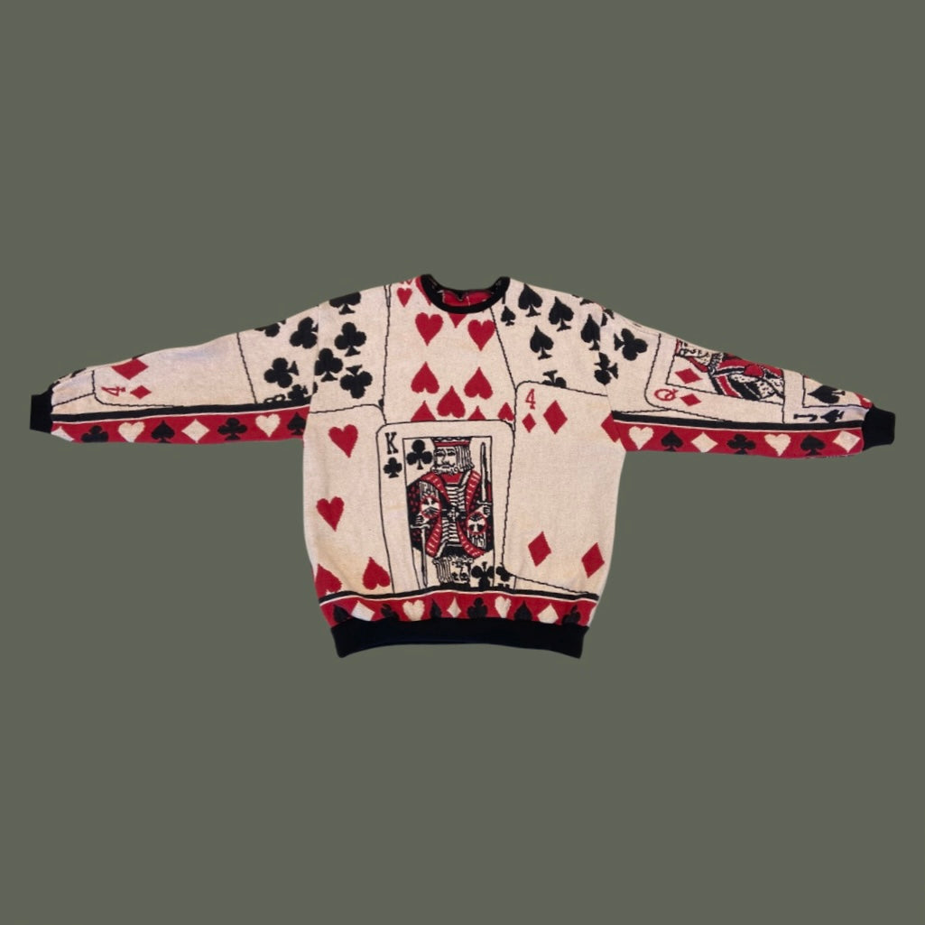 Playing Cards Tapestry Sweatshirt Size L