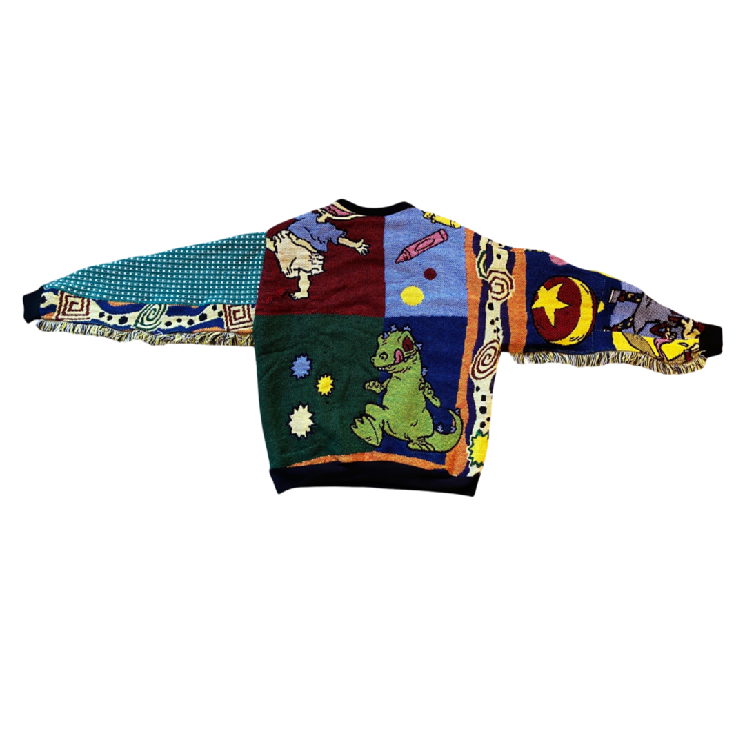 Rugrats Tapestry Sweatshirt SIZE MEDIUM (fringe)