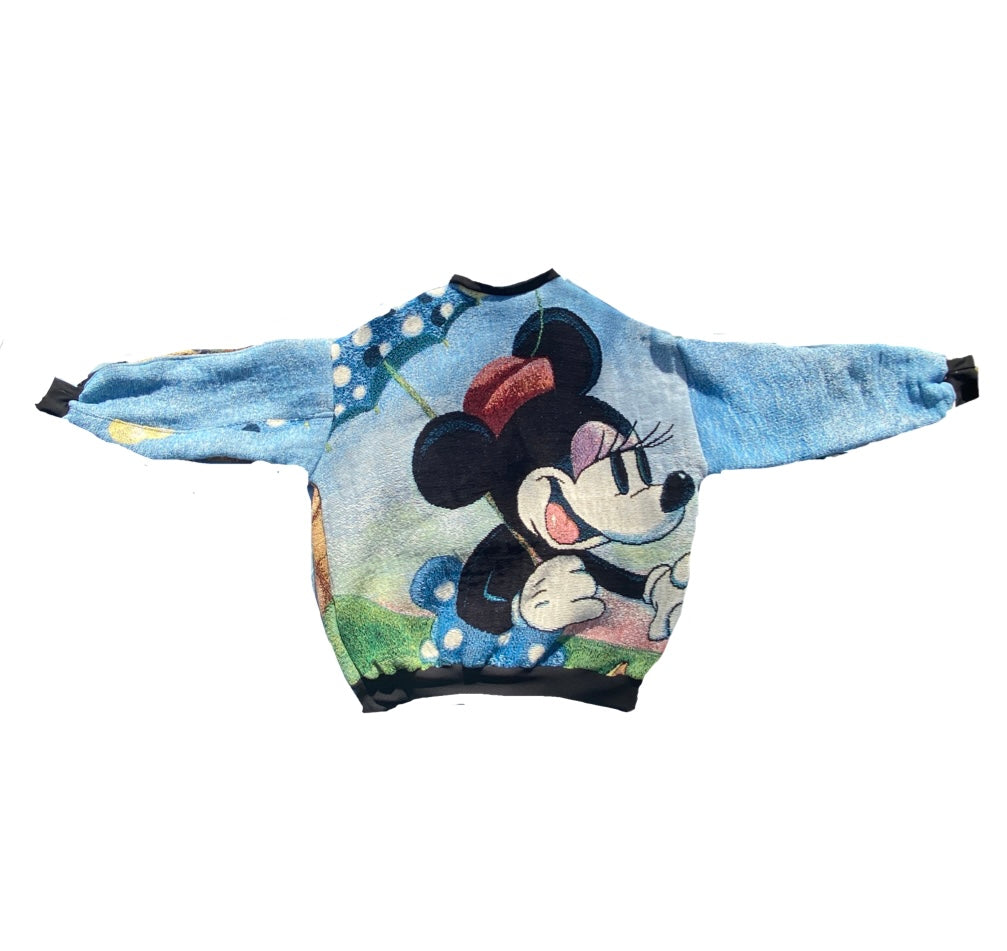 Mickey and Minnie Tapestry Sweatshirt (no fringe) SIZE M/L