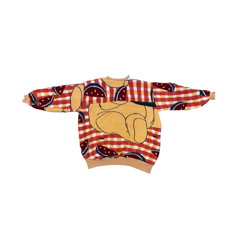 Winnie the Pooh Tapestry Sweatshirt (no fringe) SIZE LARGE