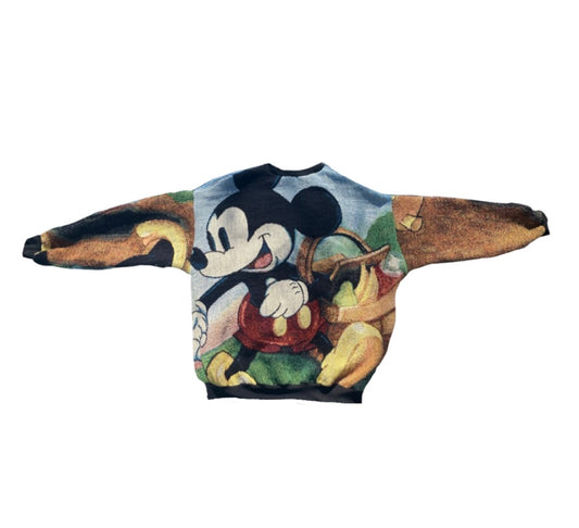 Mickey and Minnie Tapestry Sweatshirt (no fringe) SIZE M/L