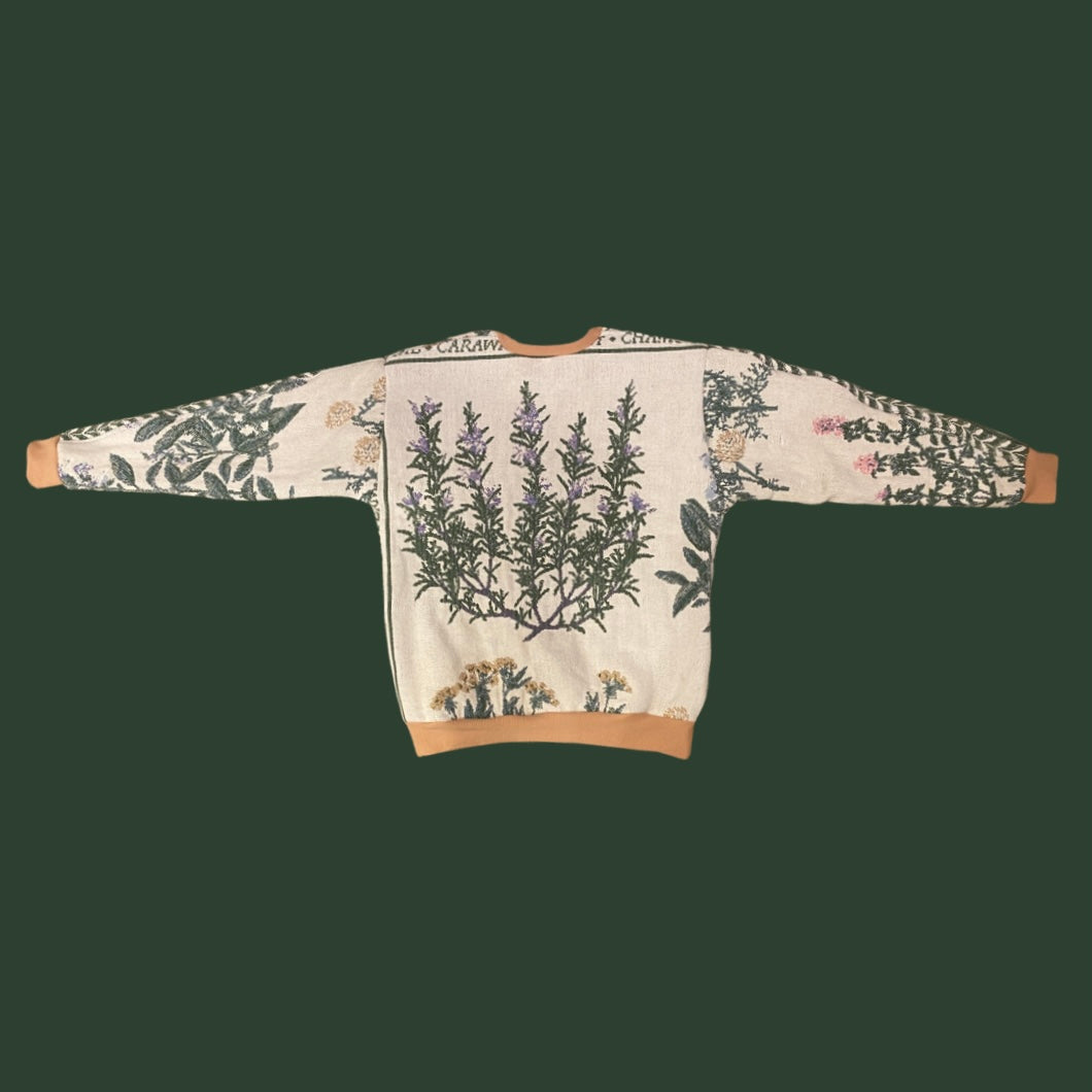 Herb Garden Tapestry Sweatshirt SIZE M/L