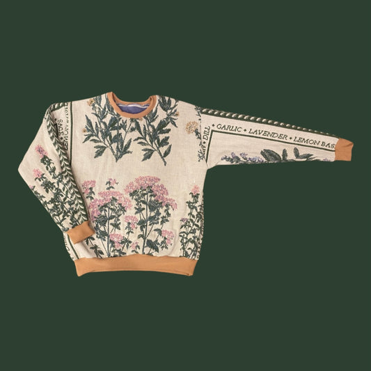 Herb Garden Tapestry Sweatshirt SIZE M/L