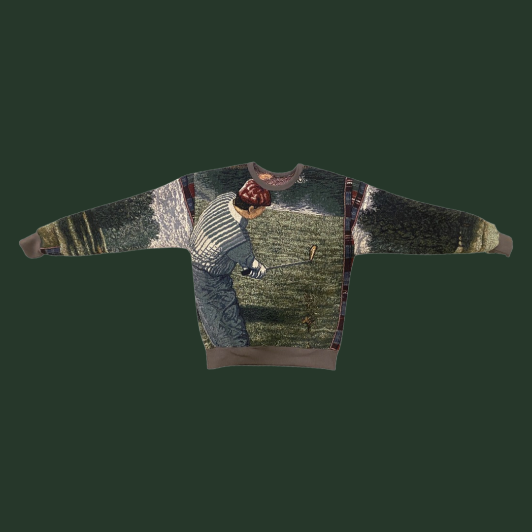 Golfer Tapestry Sweatshirt SIZE M/L