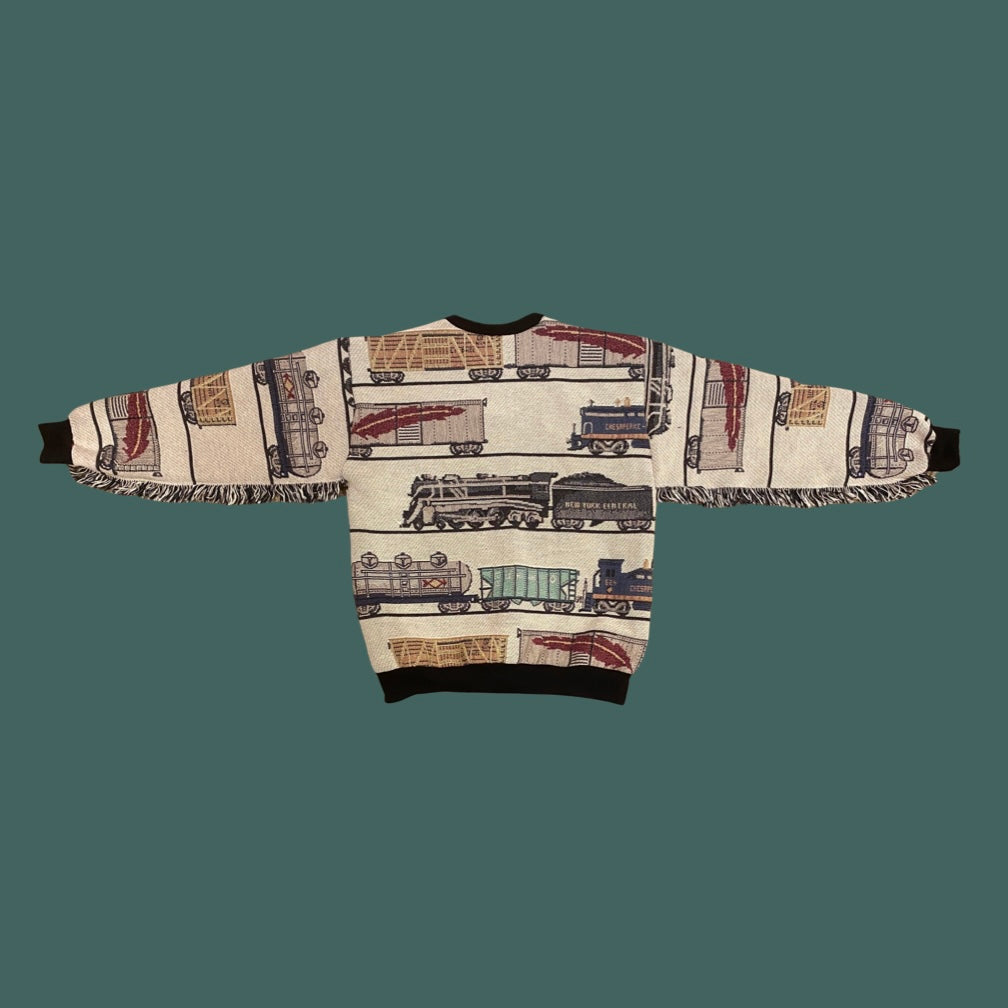 Train Tapestry Sweatshirt SIZE LARGE