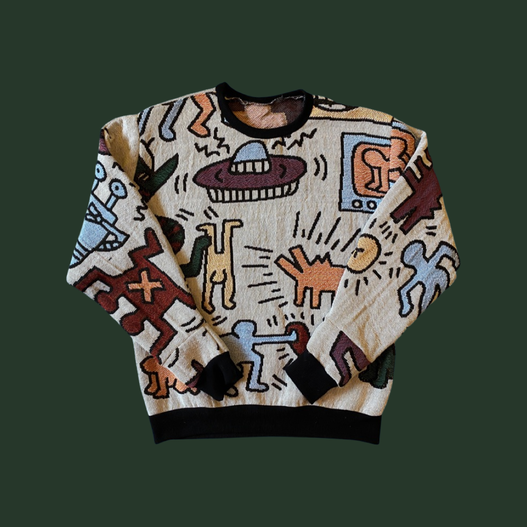 Keith Haring Tapestry Sweatshirt SIZE L